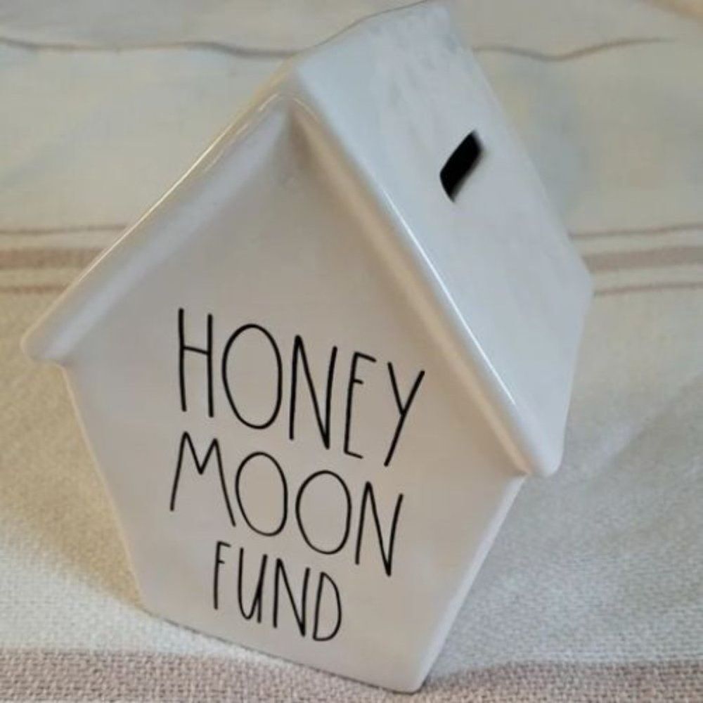 EUC Rae Dunn Honeymoon Fund House Piggy Bank